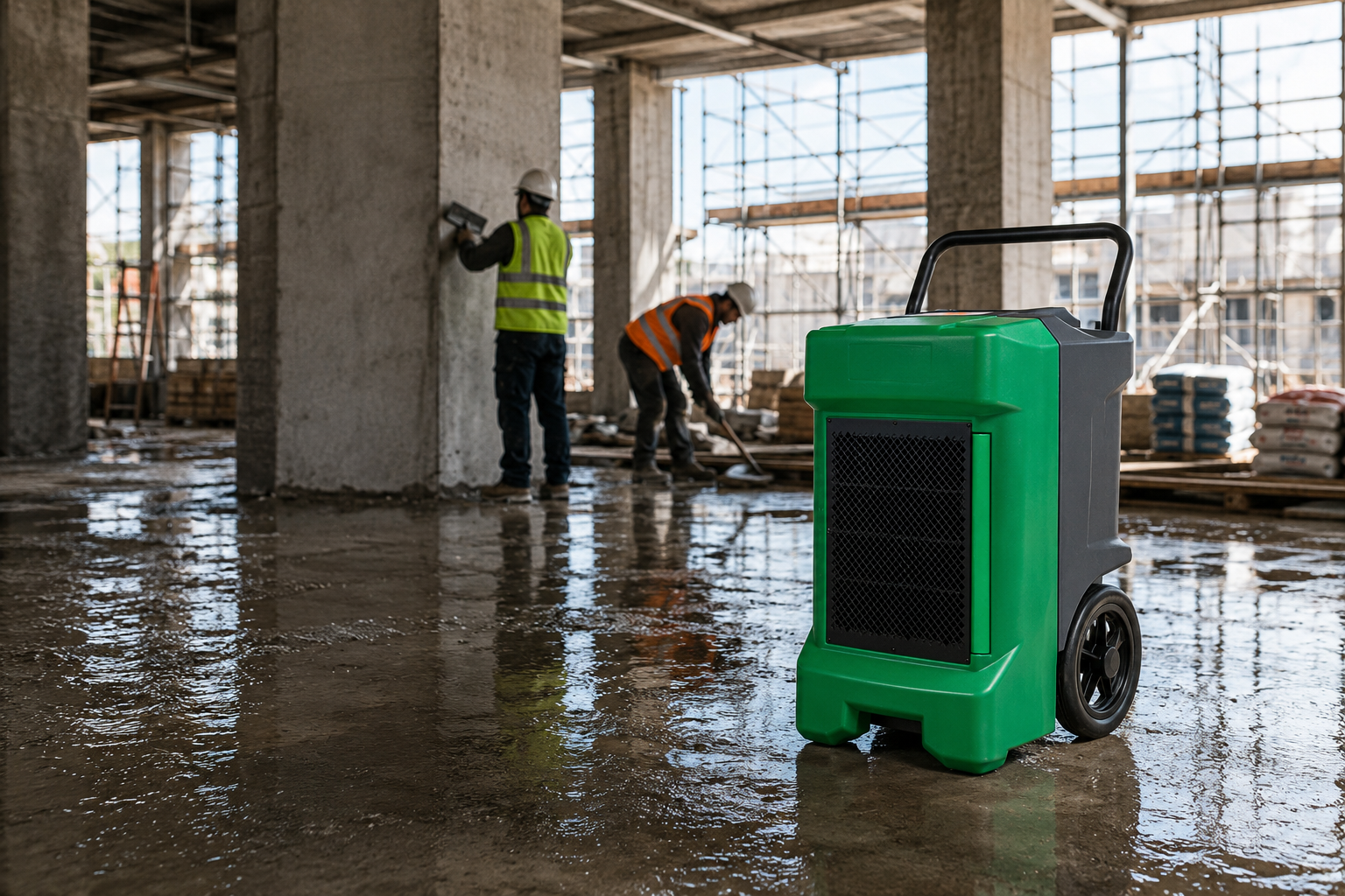 Why Commercial Dehumidifiers Work Better Than Heaters on Construction Sites