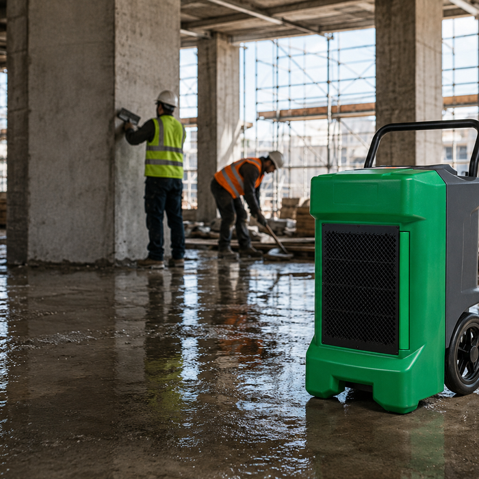 Why Commercial Dehumidifiers Work Better Than Heaters on Construction Sites