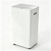 Solenco 20L Dehumidifier in white with grey top, three-quarter front view showing the fluted-glass effect panel
