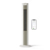 MeacoFan Sefte Smart 36" Tower Fan shown with the Meaco smartphone app for WiFi control