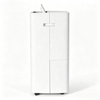 Solenco 20L Dehumidifier in white, side view with carry handle and castor wheels