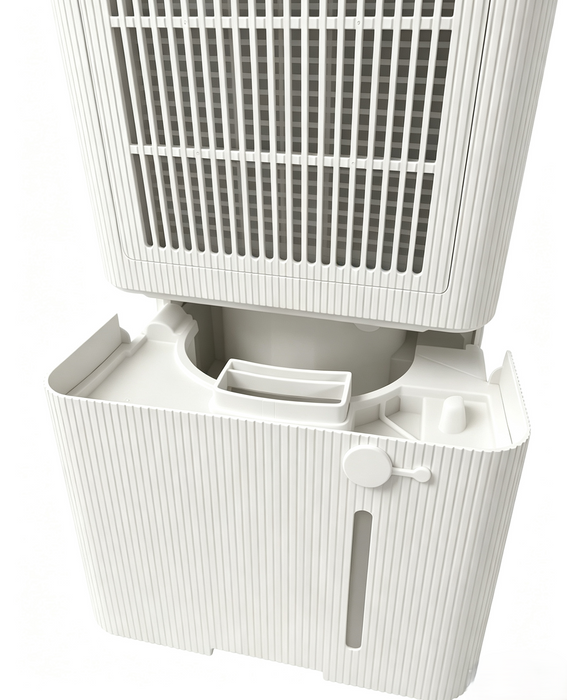 Solenco 20L Dehumidifier water tank detail with the water-level window