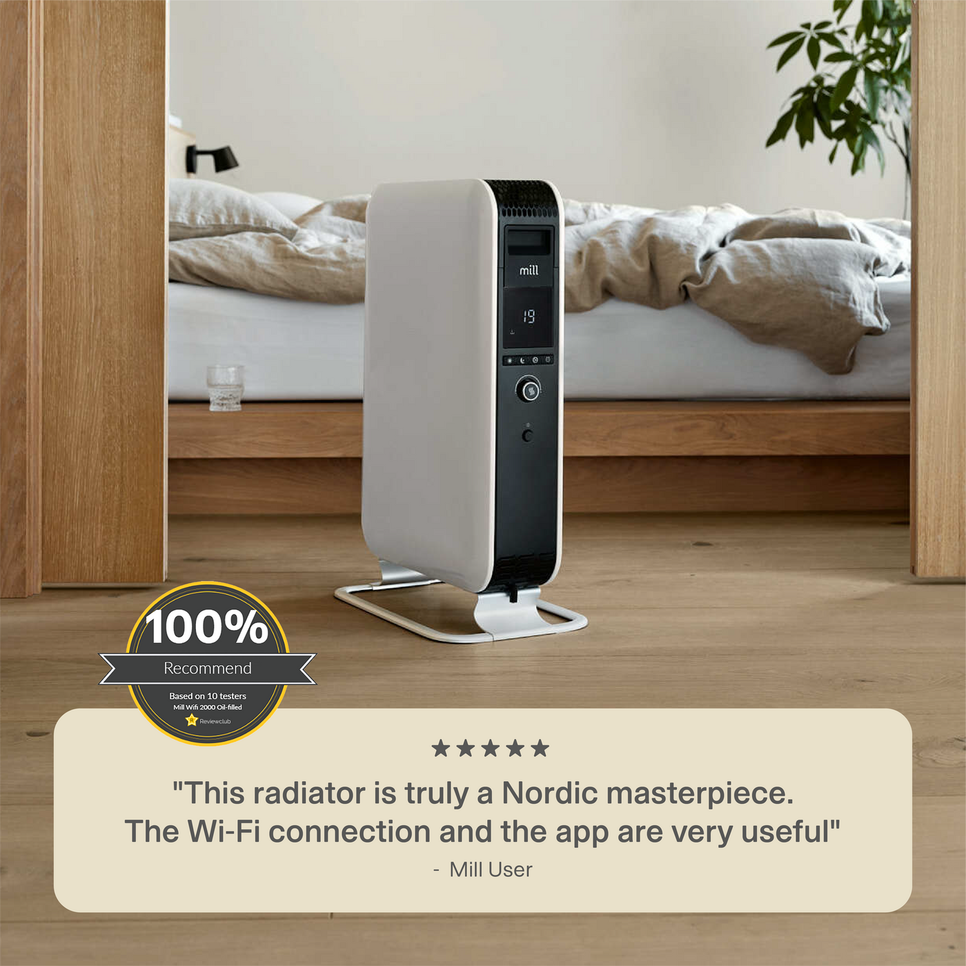 Mill Radiator Mill Gentle Air WiFi Oil Radiator 2000W – 29% Faster, Smart Control ...