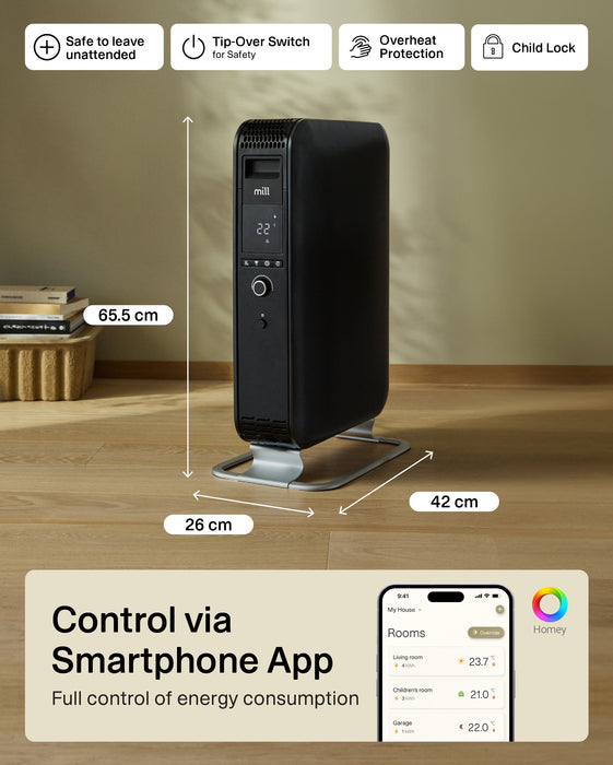 Mill Gentle Air WiFi Oil-Filled Radiator 2000W