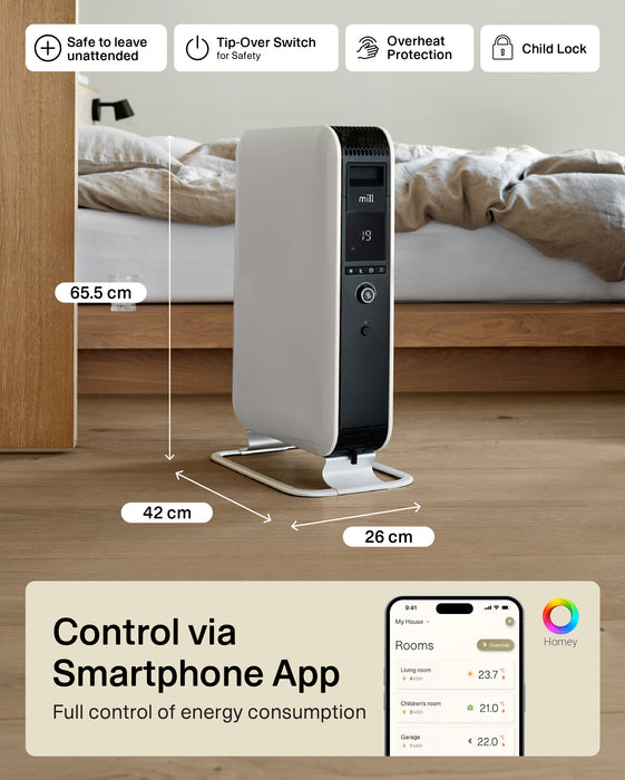 Mill Gentle Air WiFi Oil-Filled Radiator 2000W