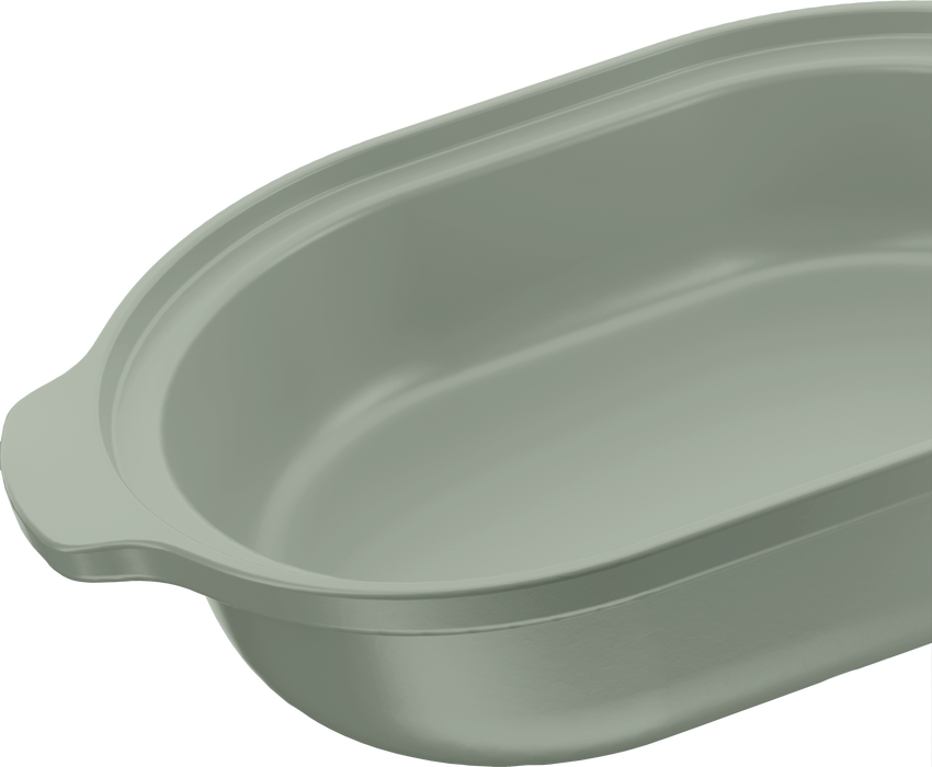 Pure kaolin clay pot in Sage