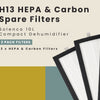 Solenco 10L H13 HEPA & Carbon Spare Filters – pack of 3, retail box