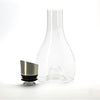 Glass wine decanter with the aerator lid removed